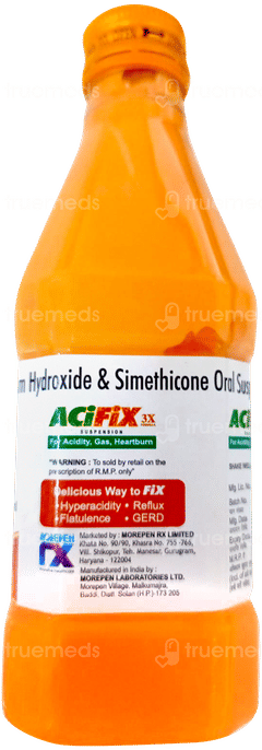 Acifix 3x Orange Flavoured Sugar Free Suspension 180ml
