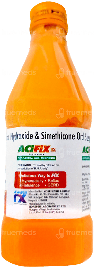 Acifix 3x Orange Flavoured Sugar Free Suspension 180ml