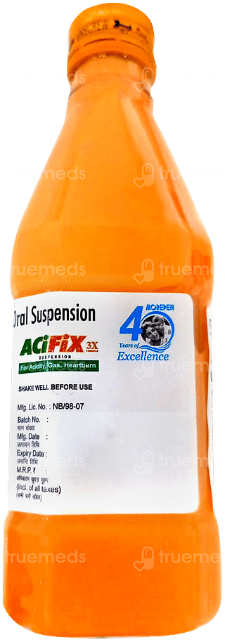 Acifix 3x Orange Flavoured Sugar Free Suspension 180ml