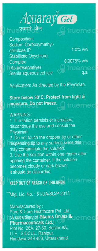 Aquaray Gel Eye Drops 10Ml