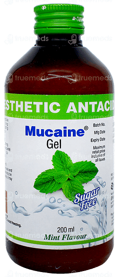 MUCAINE MINT FLAVOUR SUGAR FREE GEL 200ML