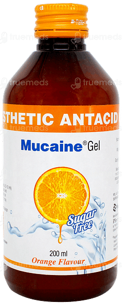 Mucaine Orange Flavour Sugar Free Gel 200ml