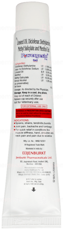 Powergesic Plus Gel 30gm Powergesic Plus Gel 30gm