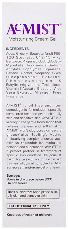Acmist Moisturizing Cream Gel 50gm