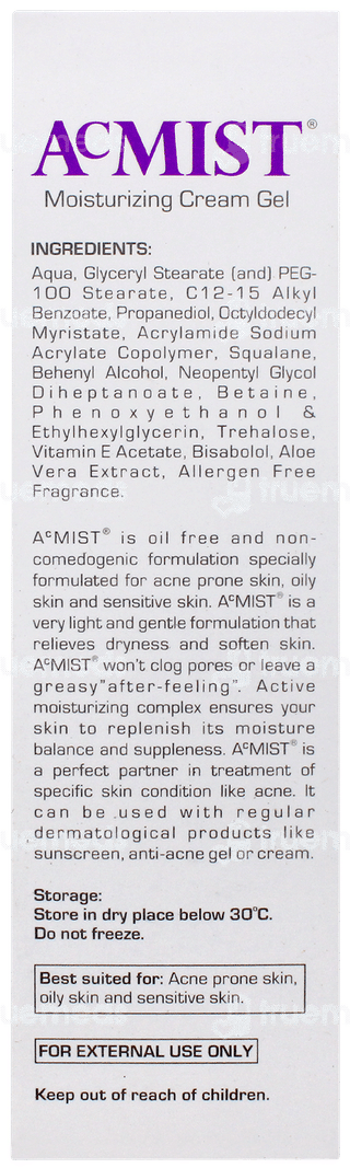 Acmist Moisturizing Cream Gel 50gm