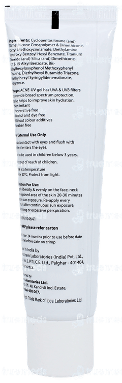 Acne Uv Spf 30 Pa+++ Sunscreen Gel 60gm