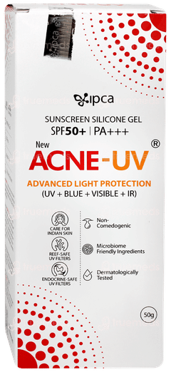 Acne Uv Spf 50 Pa+++ Silicone Sunscreen Gel 50gm