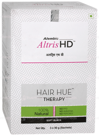 Altris Hd Hair Hue Therapy Soft Black 50gm Pack Of 3 Sachets