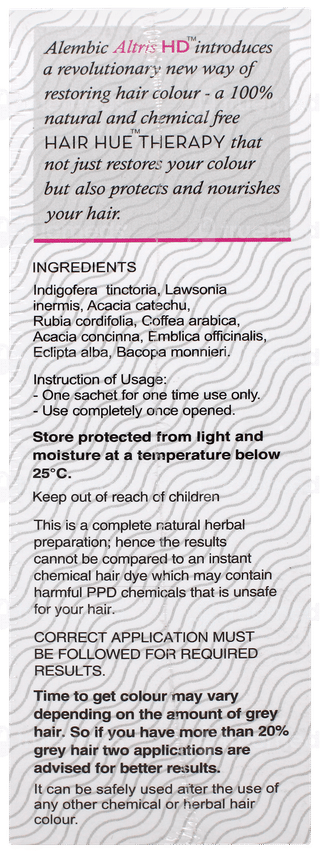 Altris Hd Hair Hue Therapy Soft Black 50gm Pack Of 3 Sachets