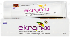 Ekran 30 Spf 30+ Pa++++ Silicon Sunscreen Gel 30gm Ekran 30 Spf 30+ Pa++++ Silicon Sunscreen Gel 30gm