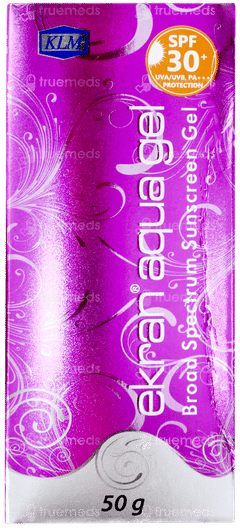 Ekran Aqua Spf 30+ Pa+++ Sunscreen Gel 50gm