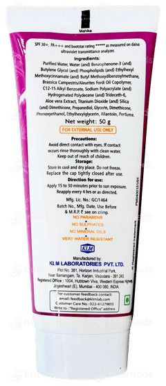 Ekran Aqua Spf 30+ Pa+++ Sunscreen Gel 50gm