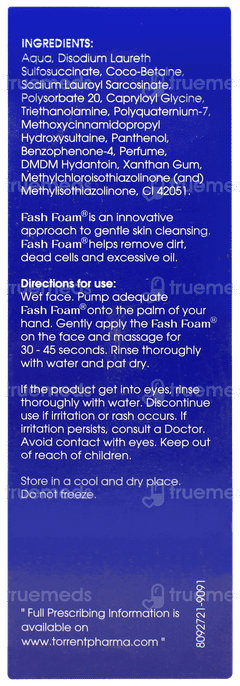 Fash Foam Face Wash 100ml Fash Foam Face Wash 100ml