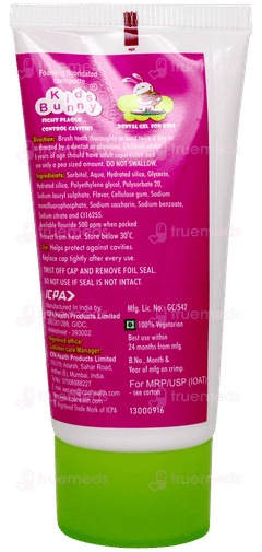 Kids Bunny Strawberry Mint Flavour Gel 80gm