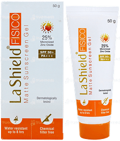 La Shield Fisico Spf 50+ Matte Sunscreen Gel 50gm