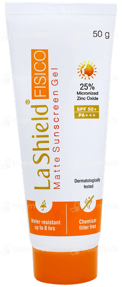 La Shield Fisico Spf 50+ Pa+++ Matte Sunscreen Gel 50gm La Shield Fisico Spf 50+ Pa+++ Matte Sunscreen Gel 50gm