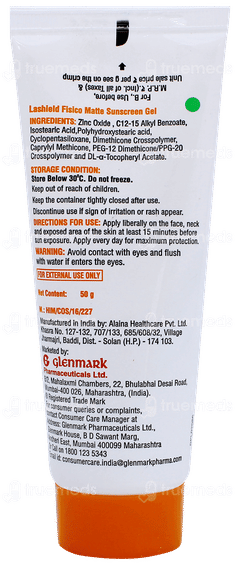 La Shield Fisico Spf 50+ Pa+++ Matte Sunscreen Gel 50gm La Shield Fisico Spf 50+ Pa+++ Matte Sunscreen Gel 50gm