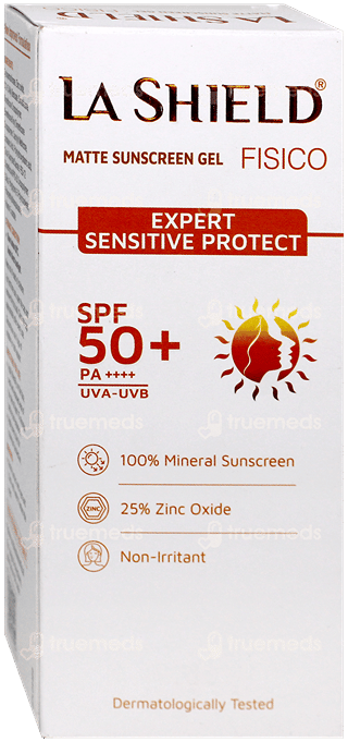 La Shield Fisico Spf 50+ Pa+++ Matte Sunscreen Gel 50Gm