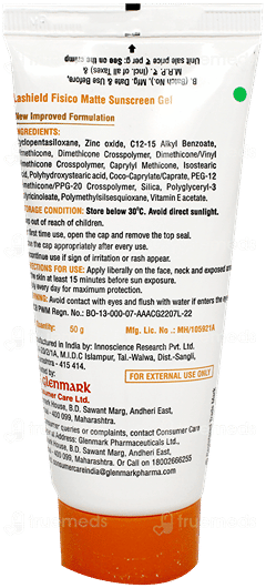 La Shield Fisico Spf 50+ Pa+++ Matte Sunscreen Gel 50Gm La Shield Fisico Spf 50+ Pa+++ Matte Sunscreen Gel 50Gm