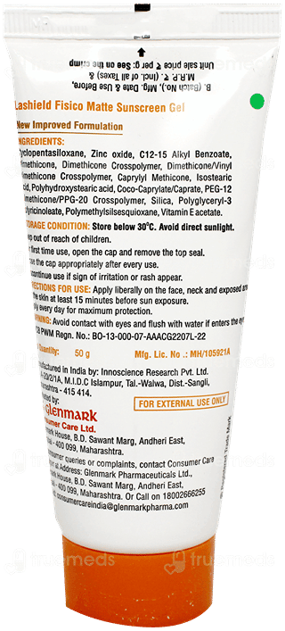 La Shield Fisico Spf 50+ Pa+++ Matte Sunscreen Gel 50Gm