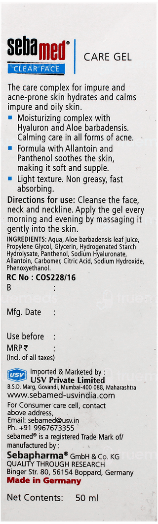 Sebamed Clear Face Care Gel 50Ml