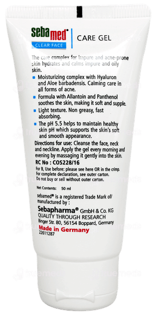 Sebamed Clear Face Care Gel 50Ml