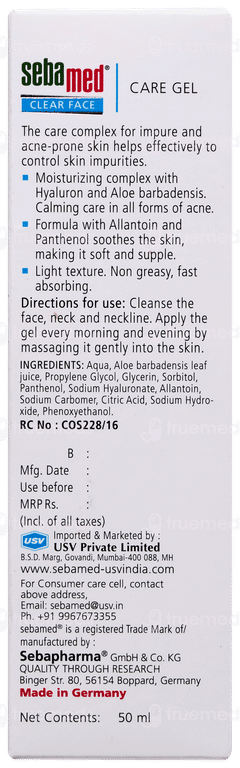 Sebamed Clear Face Care Gel 50ml