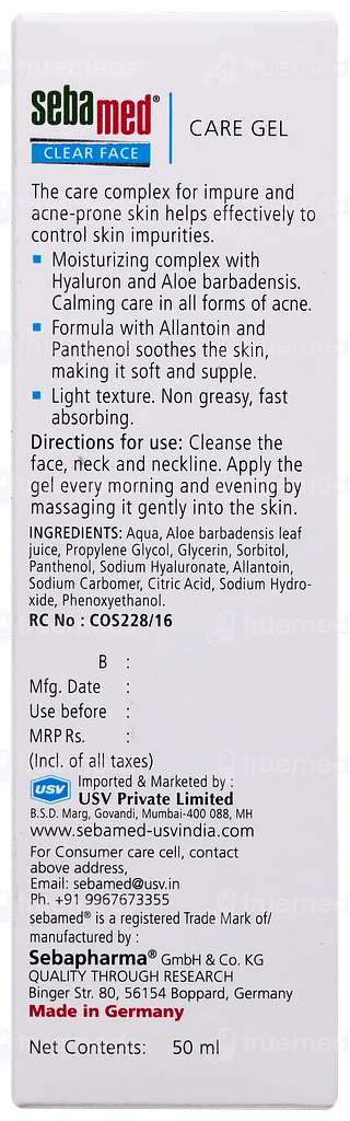 Sebamed Clear Face Care Gel 50ml