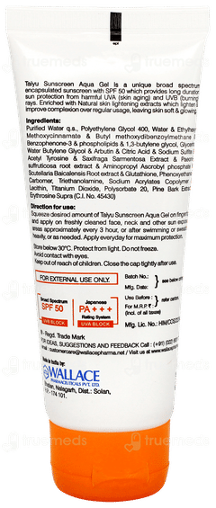 Taiyu Spf 50 Pa+++ Sunscreen Aqua Gel 60gm