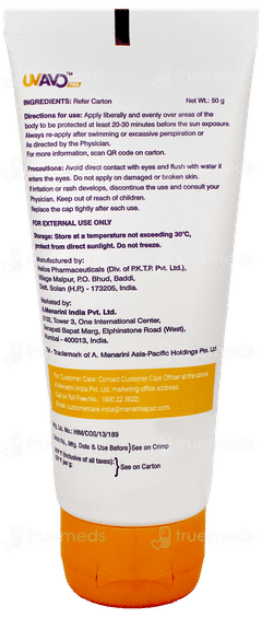 Uvavo Pro Spf 30+ Pa+++ Sunscreen Gel 50Gm