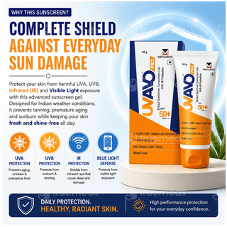 Uvavo Pro Spf 50+ Pa++++ Sunscreen Gel 50Gm