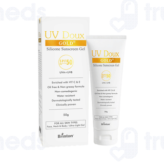 Brinton Uv Doux Gold Spf 50 Pa+++ Silicone Sunscreen Gel 50gm