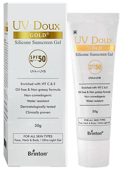 Uv Doux Gold Spf 50 Pa+++ Silicone Sunscreen Gel 50gm Uv Doux Gold Spf 50 Pa+++ Silicone Sunscreen Gel 50gm