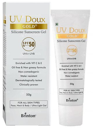 Uv Doux Gold Spf 50 Silicone Sunscreen Gel 50gm