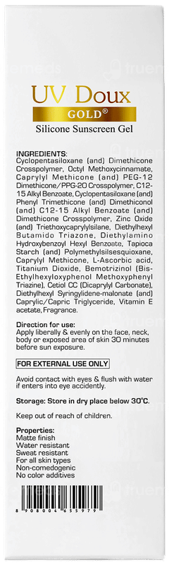 Brinton Uv Doux Gold Spf 50 Pa+++ Silicone Sunscreen Gel 50gm