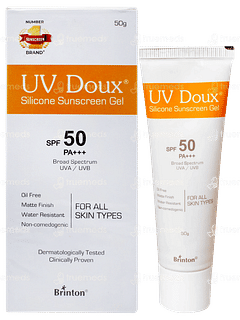 Uv Doux Spf 50 Pa+++ Silicone Sunscreen Gel 50gm Uv Doux Spf 50 Pa+++ Silicone Sunscreen Gel 50gm