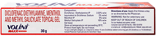 Volini Maxx 2x Stronger Pain Relief Gel 30gm