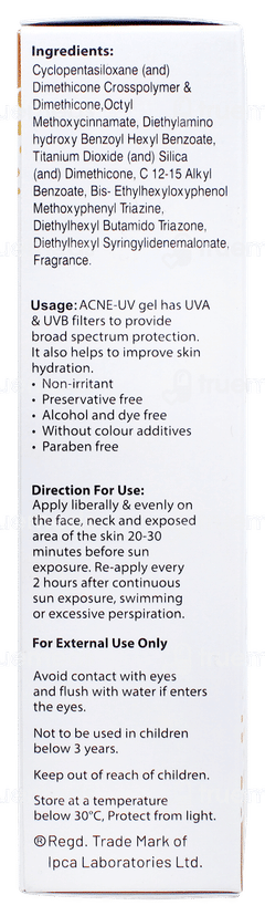 Acne Uv Spf 30 Pa+++ Gel 30gm