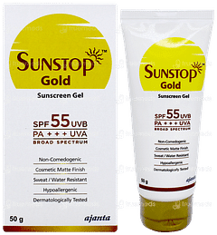 Sunstop Gold Spf 55 Pa+++ Sunscreen Gel 50gm Sunstop Gold Spf 55 Pa+++ Sunscreen Gel 50gm