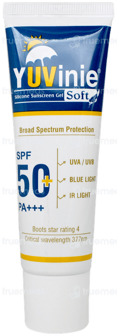 Yuvinie Soft Spf 50+ Pa+++ Silicone Sunscreen Gel 50Gm