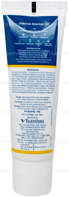 Yuvinie Soft Spf 50+ Pa+++ Silicone Sunscreen Gel 50Gm