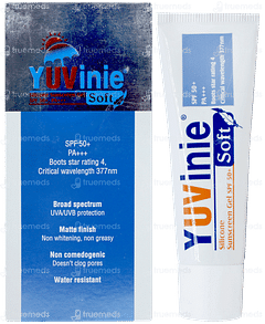 Yuvinie Soft Spf 50+ Pa+++ Silicone Sunscreen Gel 50gm Yuvinie Soft Spf 50+ Pa+++ Silicone Sunscreen Gel 50gm