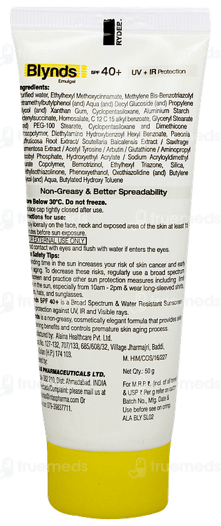 Blynds Spf 40+ Pa +++ Emulgel 50gm