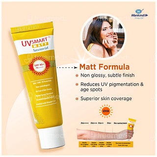 Uvsmart Matt Spf 40+ Pa++++ Sunscreen Gel 50gm