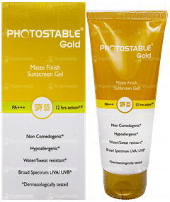 Photostable Gold Spf 55 Pa+++ Matte Finish Sunscreen Gel 50Gm Photostable Gold Spf 55 Pa+++ Matte Finish Sunscreen Gel 50Gm