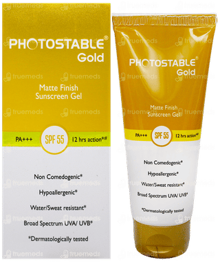 Photostable Gold Spf 55 Pa+++ Matte Finish Sunscreen Gel 50Gm