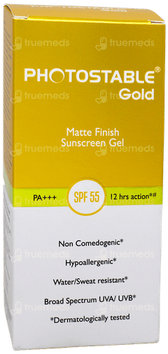 Photostable Gold Spf 55 Pa+++ Matte Finish Sunscreen Gel 50Gm