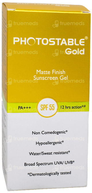 Photostable Gold Spf 55 Pa+++ Matte Finish Sunscreen Gel 50Gm