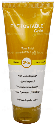 Photostable Gold Spf 55 Pa+++ Matte Finish Sunscreen Gel 50Gm