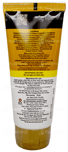 Photostable Gold Spf 55 Pa+++ Matte Finish Sunscreen Gel 50Gm